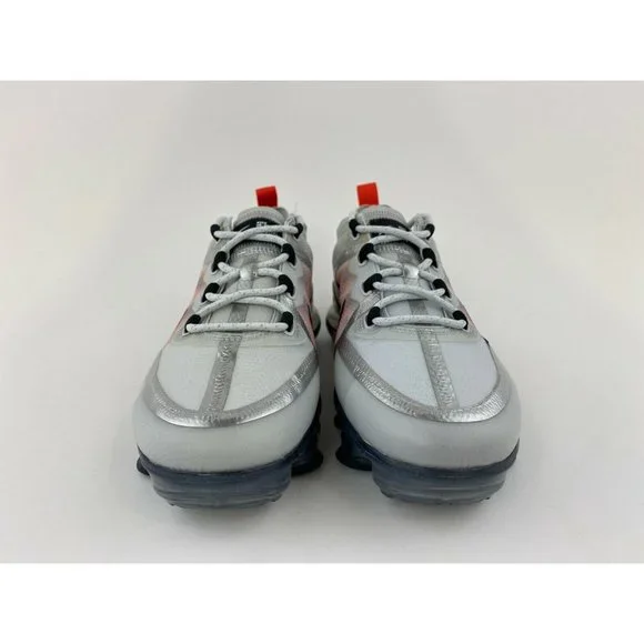 Nike Air VaporMax 2019 Pure Platinum Orange Youth GS Sneakers Shoes - Picture 8 of 12